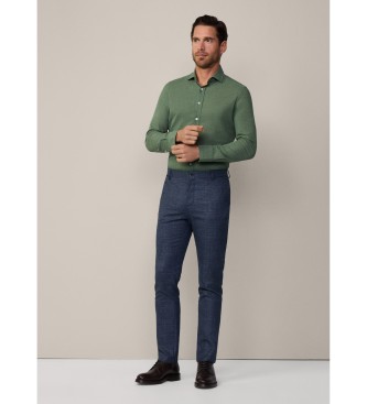 Hackett London Etemine groen overhemd