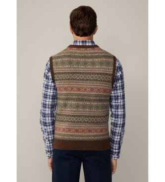 Hackett London Trak Fairisle zelene barve