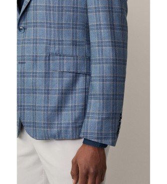 Hackett London Niebieska marynarka Fancy Check