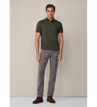 Hackett London Modna zielona koszulka polo