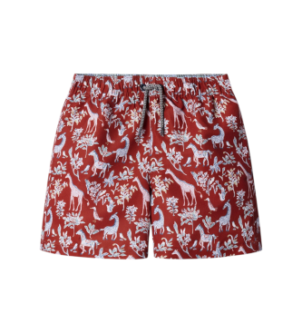Hackett London Fato de banho Fauna vermelho