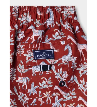 Hackett London Fato de banho Fauna vermelho