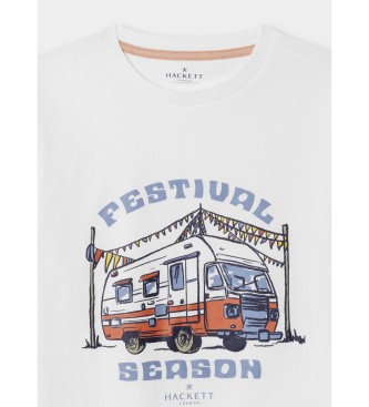 Hackett London Maglietta bianca del Camper Festival