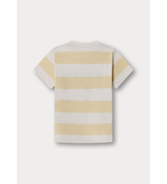 Hackett London T-shirt Festival Stripe giallo pastello