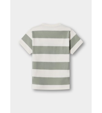 Hackett London T-shirt da festival a righe verde salvia
