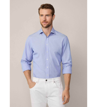 Hackett London Chemise raye de coupe classique, bleue