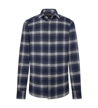 Hackett London Camisa Flannel Check marino