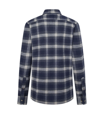 Hackett London Flanell Karohemd navy