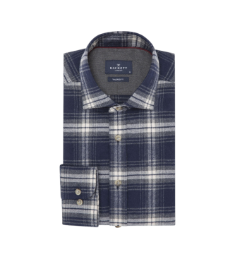 Hackett London Flannel ternet skjorte navy