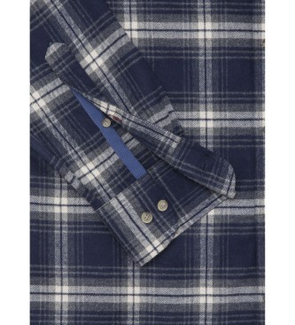 Hackett London Chemise  carreaux en flanelle marine