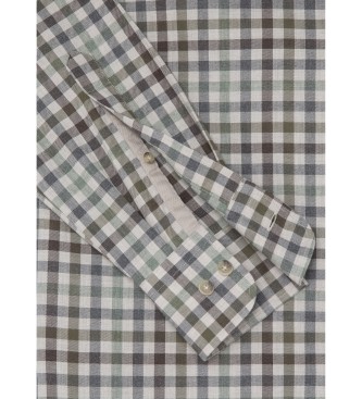 Hackett London Flanelowa koszula Gingham zielona