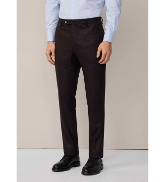 Hackett London Pantaln en tejido elstico con lana y cashmere    Flannel Pow marrn