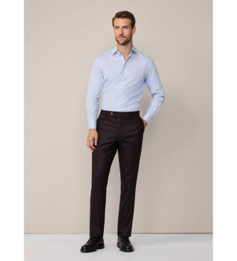 Hackett London Pantaln en tejido elstico con lana y cashmere    Flannel Pow marrn