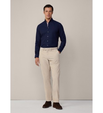 Hackett London Flanela marine overhemd