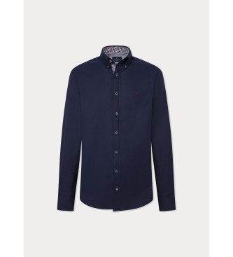 Hackett London Flanela marine overhemd