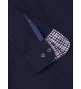 Hackett London Flanela marine overhemd