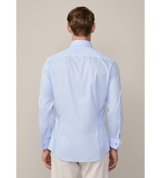 Hackett London Bengaals formeel overhemd blauw