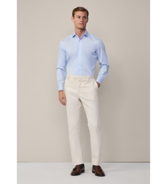 Hackett London Camisa formal de Bengala azul