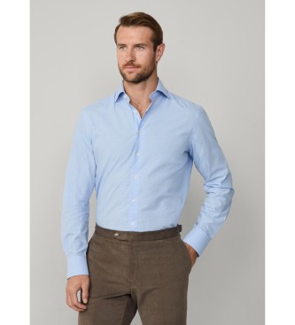 Hackett London Formal Gingham Shirt blue