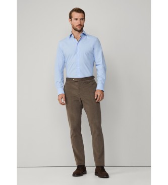 Hackett London Formal Gingham Shirt blue