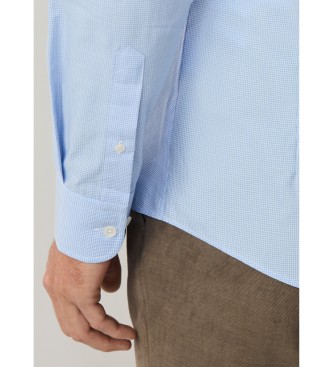 Hackett London Formal Gingham Shirt blue
