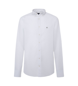 Hackett London Shirt met foulardprint wit 