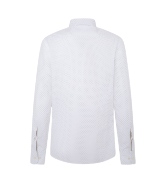 Hackett London Shirt met foulardprint wit 