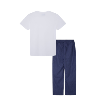 Hackett London Pyjamas Gem wei, marineblau