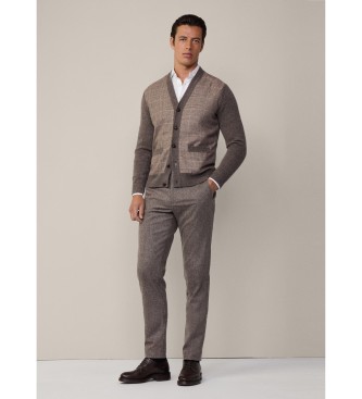 Hackett London Cardigan Glen beige