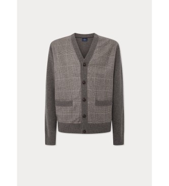 Hackett London Glen Cardigan beżowy