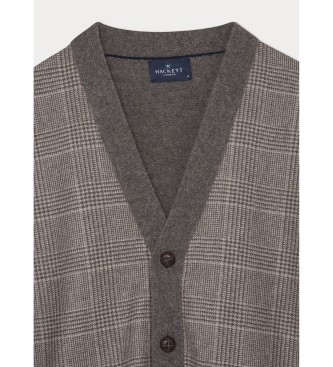 Hackett London Glen Cardigan beżowy