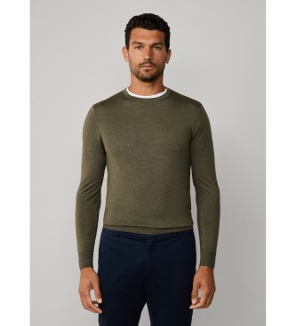 Hackett London Camisola de l merino verde