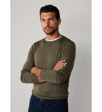 Hackett London Camisola de l merino verde