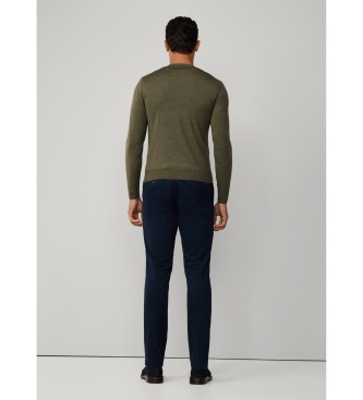 Hackett London Camisola de l merino verde