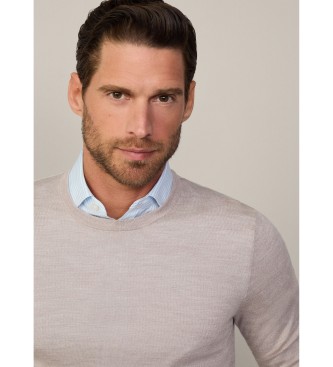 Hackett London Gmd Crew beige jumper