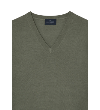 Hackett London Gmd V green jumper