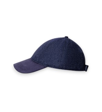 Hackett London Cappello Hbone Tartan blu marino