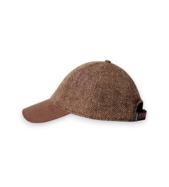 Hackett London Cappello scozzese marrone Hbone