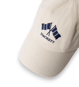 Hackett London Boné Heritage branco sujo