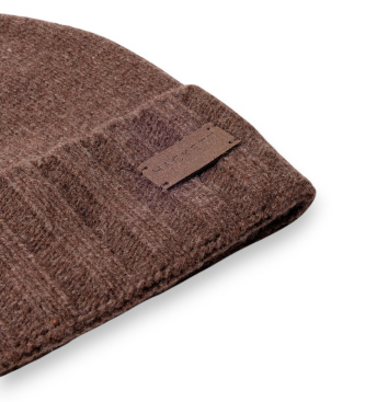 Hackett London Bonnet Cashmere marron