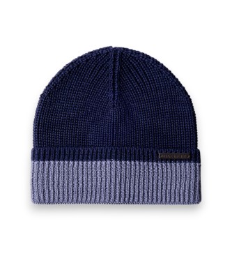 Hackett London Bonnet Merino bleu marine