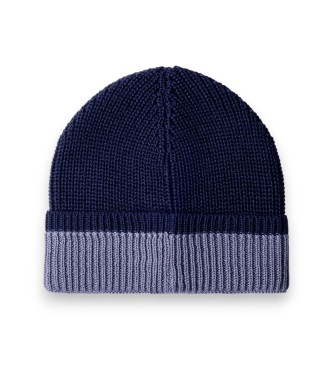 Hackett London Bonnet Merino bleu marine