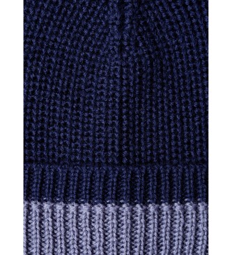 Hackett London Bonnet Merino bleu marine