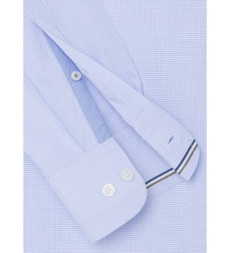 Hackett London Graph Stripe Shirt modra