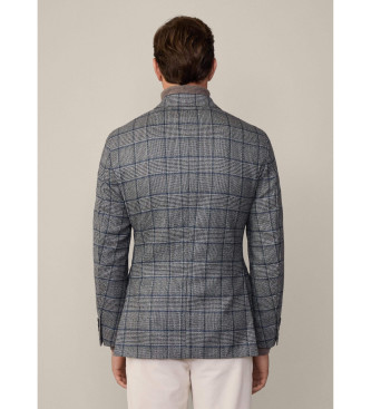 Hackett London Grijs Blauw Pow grijze blazer