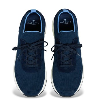 Hackett London Sneakers da corsa in maglia blu navy