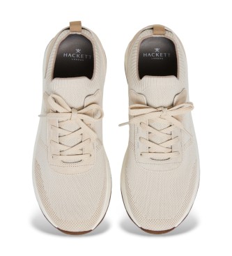 Hackett London Sneakers White Knit Runner