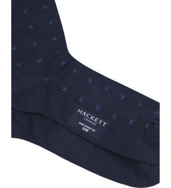 Hackett London Calzini con stampa blu scuro