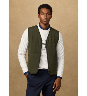 Hackett London Colete de rasto acolchoado verde
