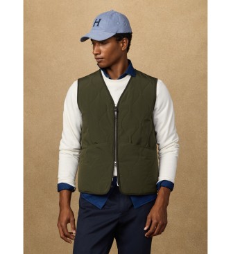 Hackett London Colete de rasto acolchoado verde